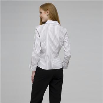 Platinum Red Stripes Easy Care Fitted Shirt image number 1