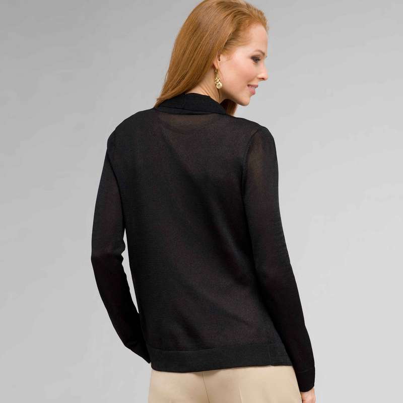 Ruffle Front Cardigan, , large image number 1